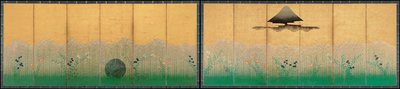 The Plain of Musashi, Mount Fuji and the Moon by Unbekannt Unbekannt